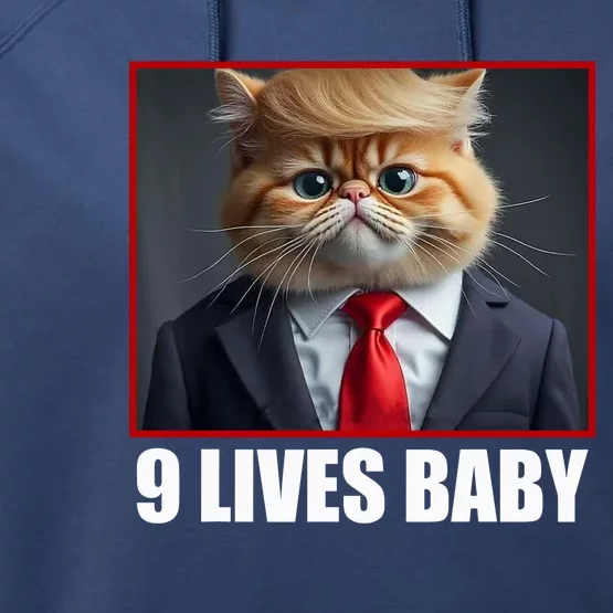 Cat Trump 9 Lives Baby Performance Fleece Hoodie