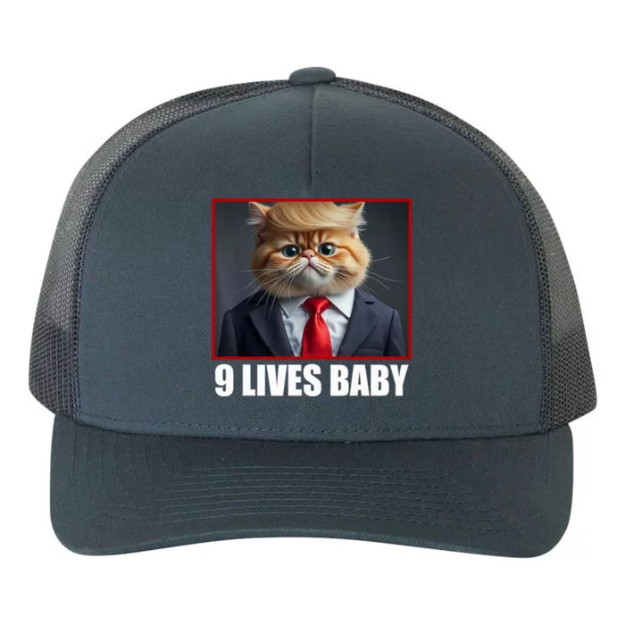 Cat Trump 9 Lives Baby Yupoong Adult 5-Panel Trucker Hat