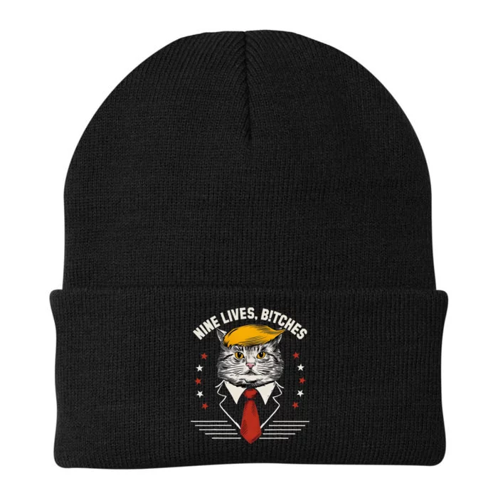 Cat Trump 9 Lives Knit Cap Winter Beanie