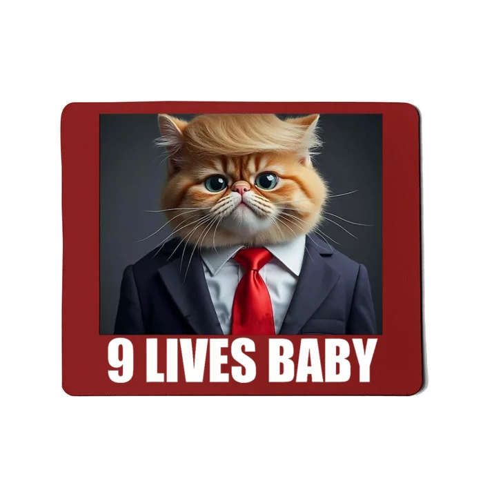 Cat Trump 9 Lives Baby Mousepad