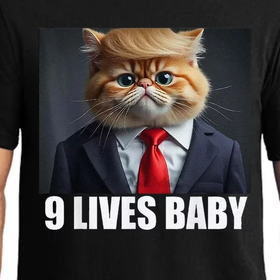 Cat Trump 9 Lives Baby Pajama Set