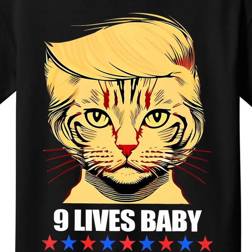 Cat Trump 9 Lives Baby Kids T-Shirt