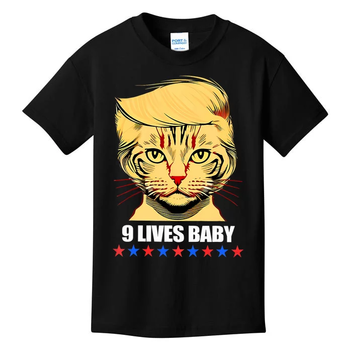 Cat Trump 9 Lives Baby Kids T-Shirt