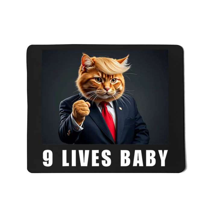 Cat Trump 9 Lives Baby Mousepad