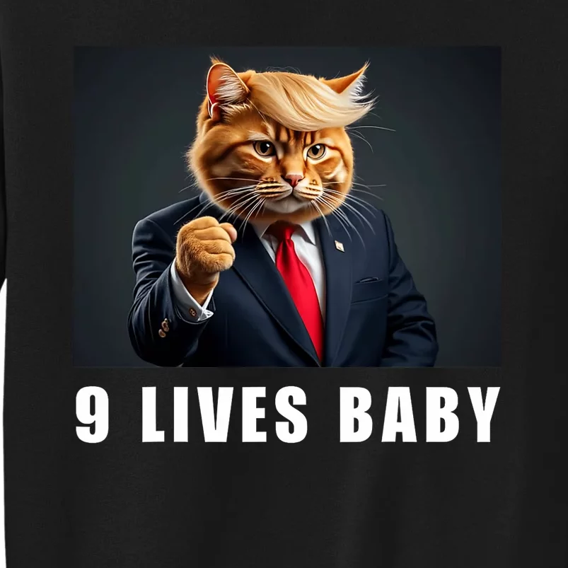 Cat Trump 9 Lives Baby Tall Sweatshirt