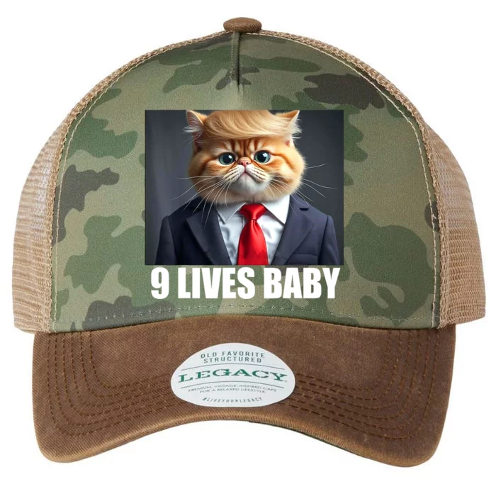 Cat Trump 9 Lives Baby Legacy Tie Dye Trucker Hat