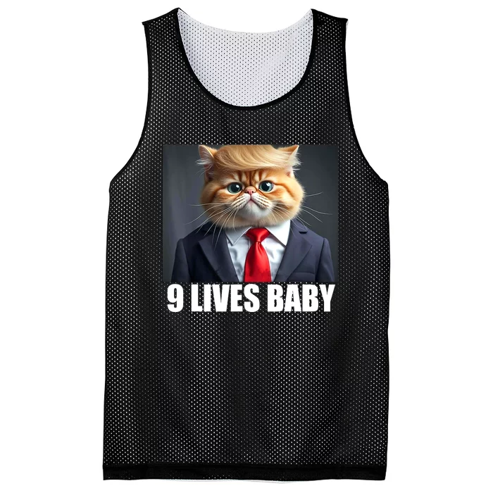 Cat Trump 9 Lives Baby Mesh Reversible Basketball Jersey Tank