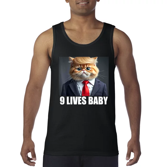 Cat Trump 9 Lives Baby Tank Top