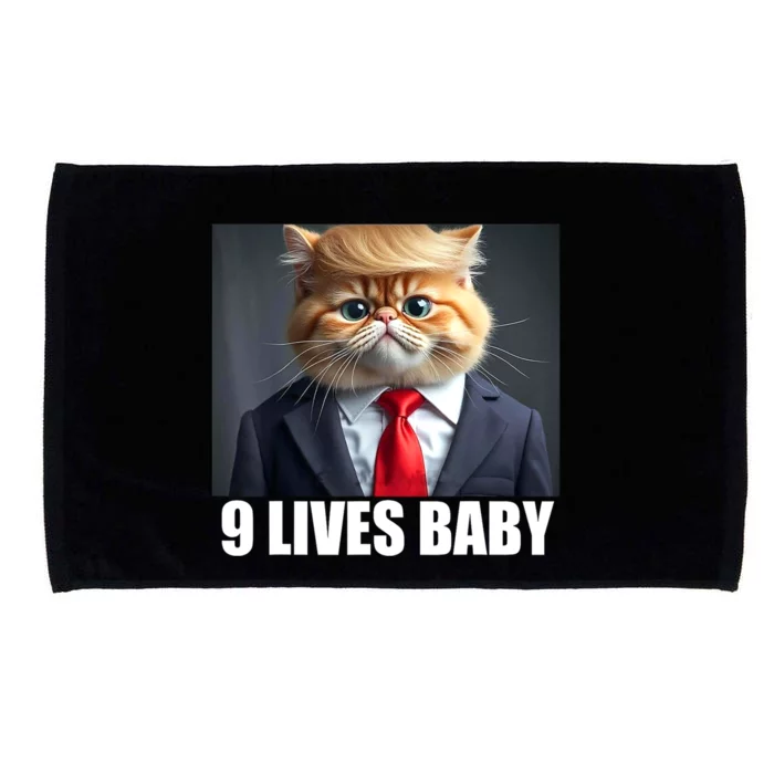 Cat Trump 9 Lives Baby Microfiber Hand Towel