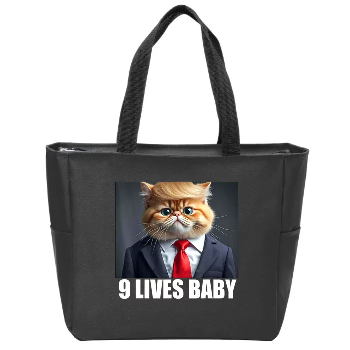 Cat Trump 9 Lives Baby Zip Tote Bag