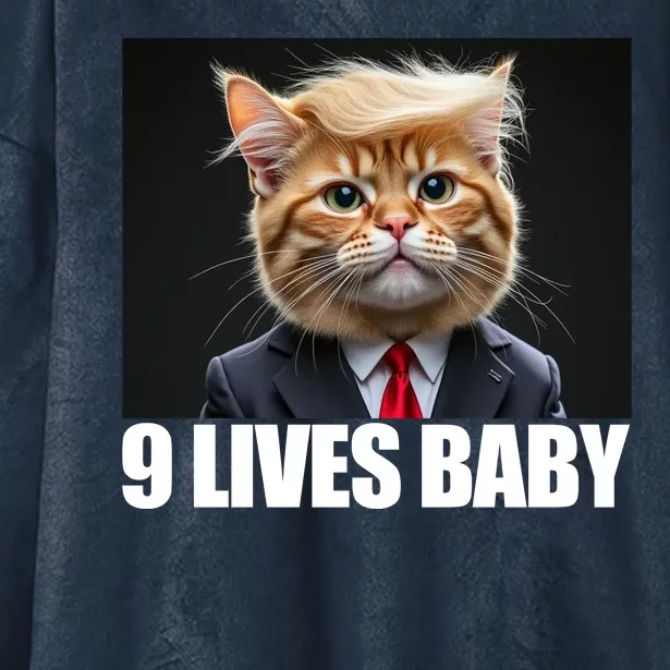 Cat Trump 9 Lives Baby Hooded Wearable Blanket