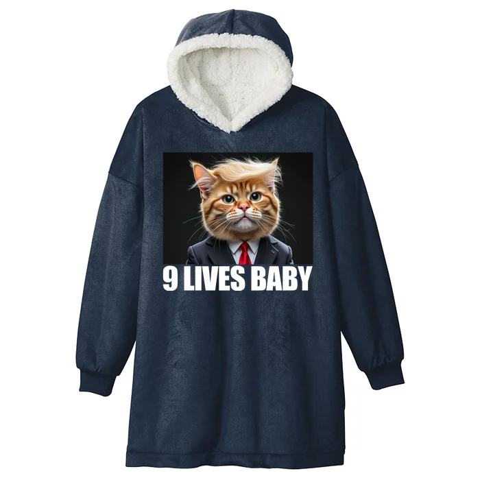 Cat Trump 9 Lives Baby Hooded Wearable Blanket