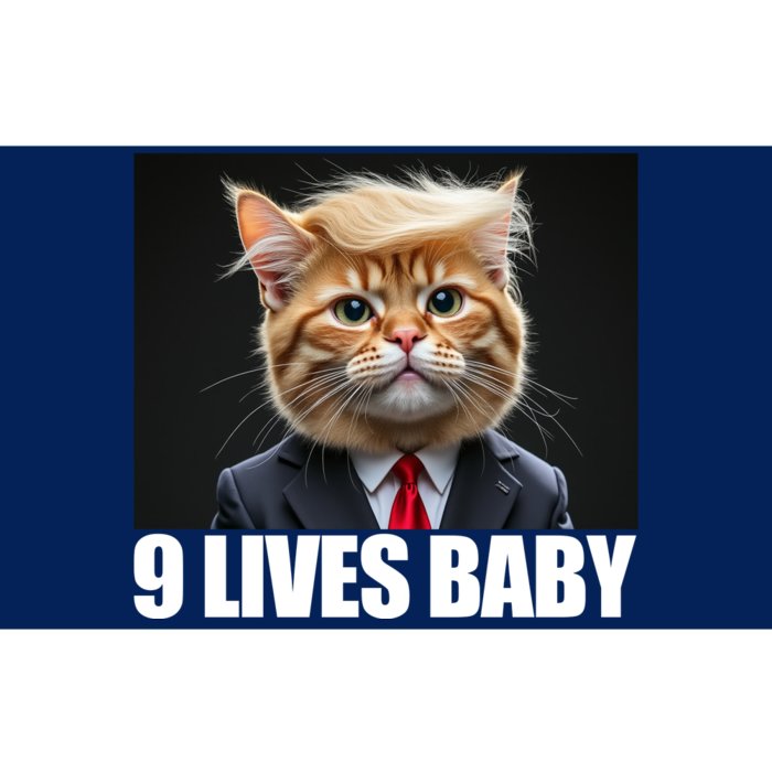 Cat Trump 9 Lives Baby Bumper Sticker