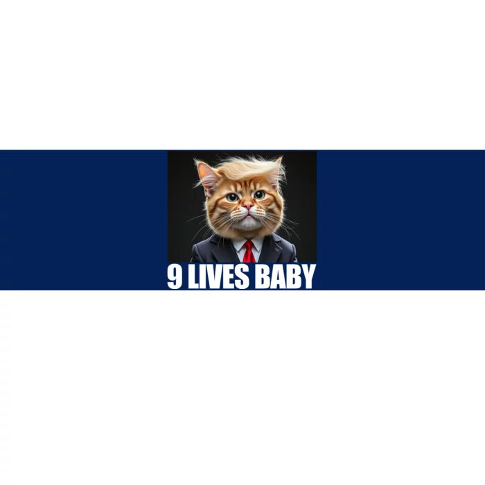 Cat Trump 9 Lives Baby Bumper Sticker