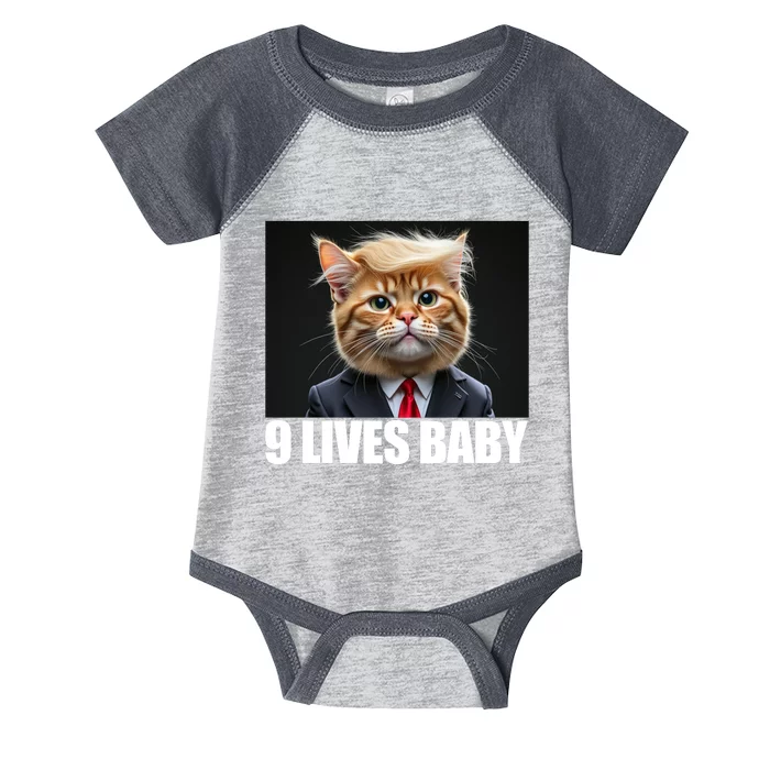 Cat Trump 9 Lives Baby Infant Baby Jersey Bodysuit