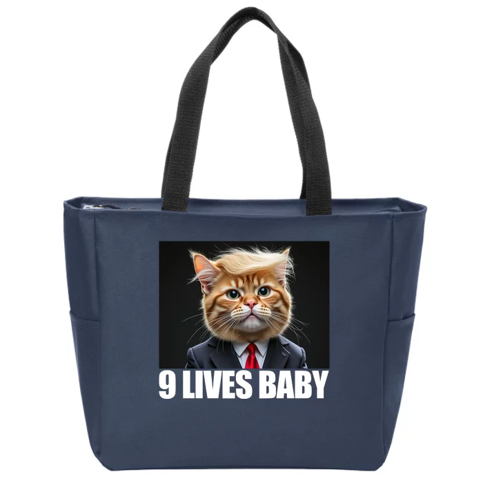 Cat Trump 9 Lives Baby Zip Tote Bag