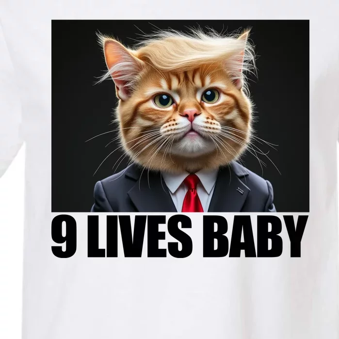 Cat Trump 9 Lives Baby Garment-Dyed Heavyweight T-Shirt