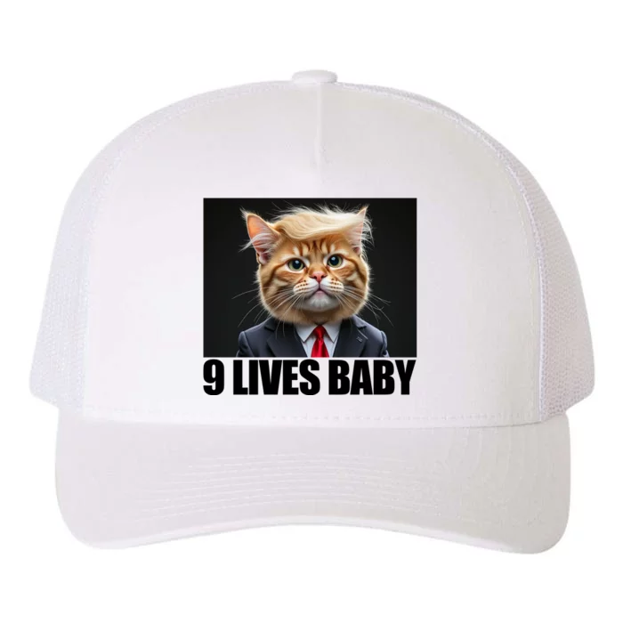 Cat Trump 9 Lives Baby Yupoong Adult 5-Panel Trucker Hat