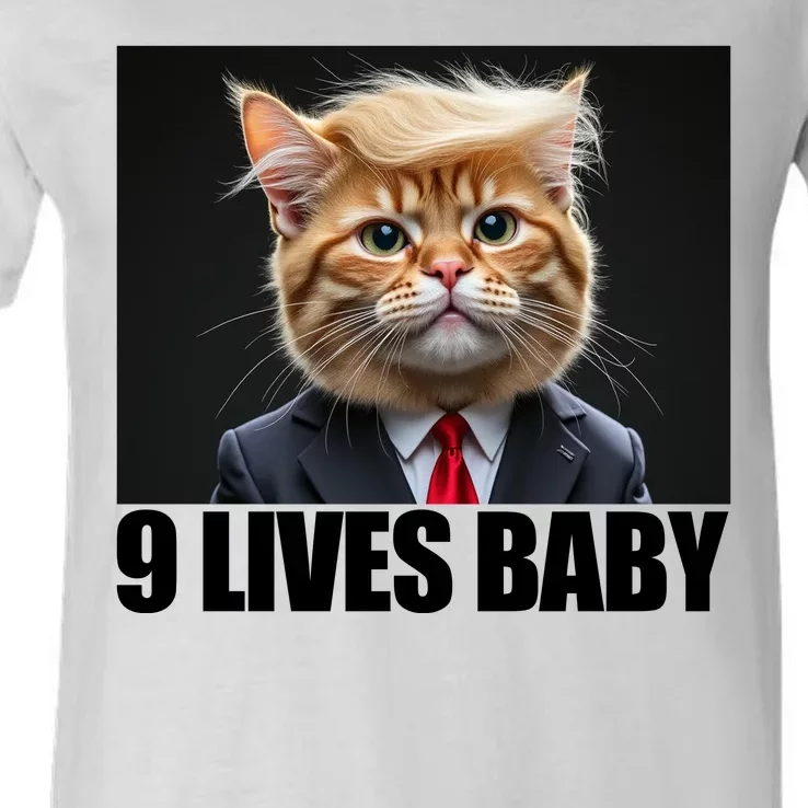 Cat Trump 9 Lives Baby V-Neck T-Shirt