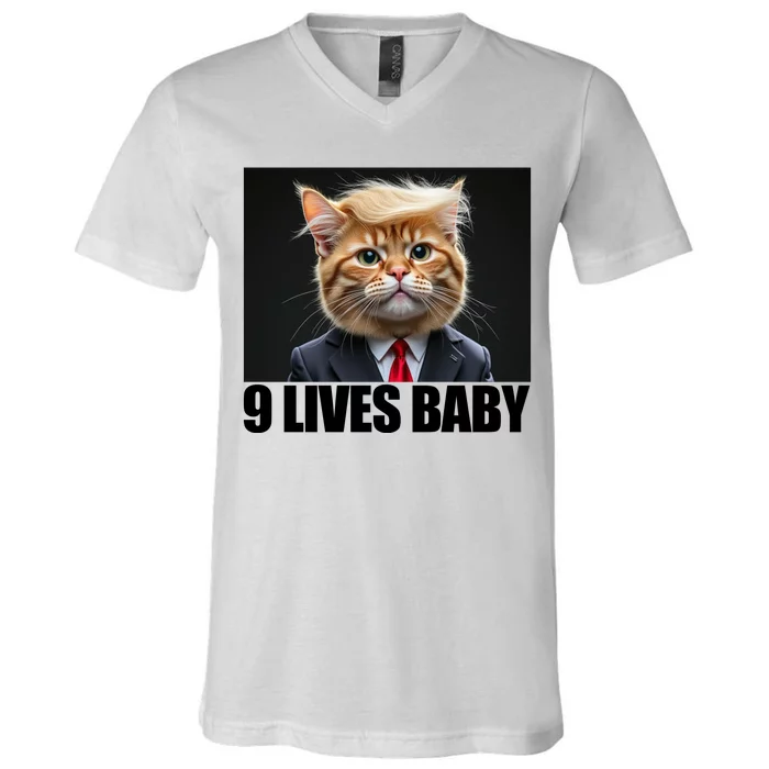 Cat Trump 9 Lives Baby V-Neck T-Shirt