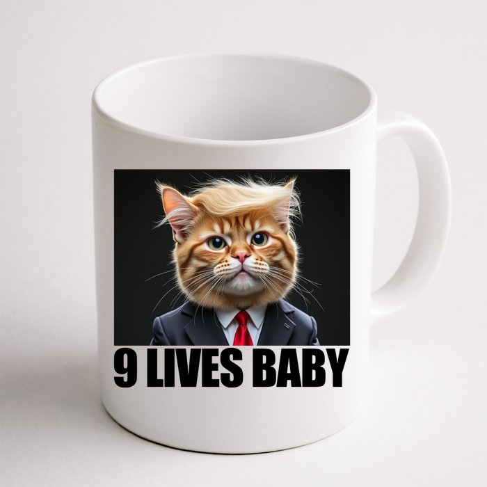 Cat Trump 9 Lives Baby Front & Back Coffee Mug