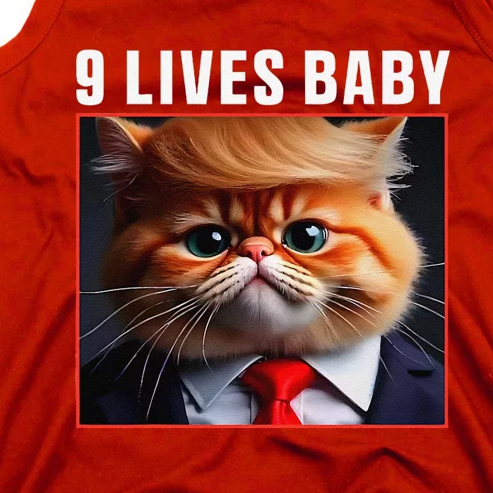 Cat Trump 9 Lives Baby Gift Tank Top