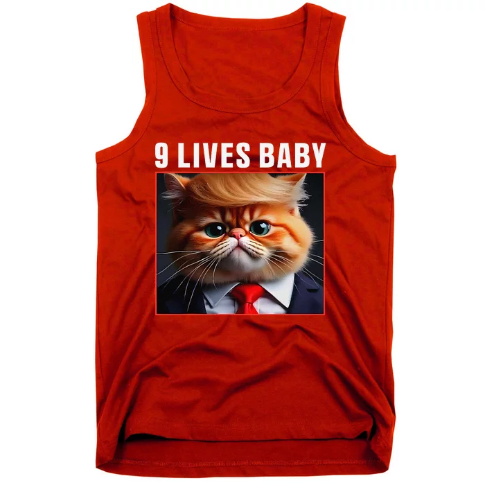 Cat Trump 9 Lives Baby Gift Tank Top