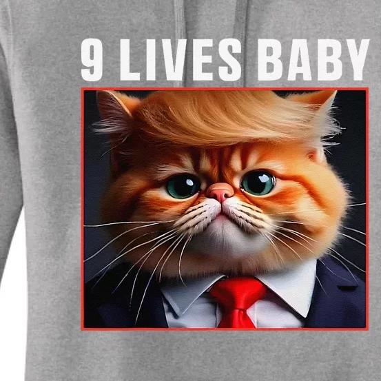 Cat Trump 9 Lives Baby Gift Women's Pullover Hoodie