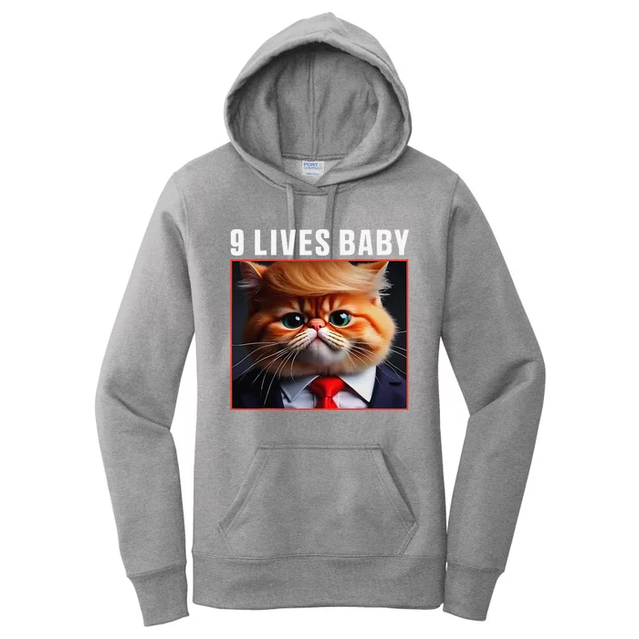 Cat Trump 9 Lives Baby Gift Women's Pullover Hoodie