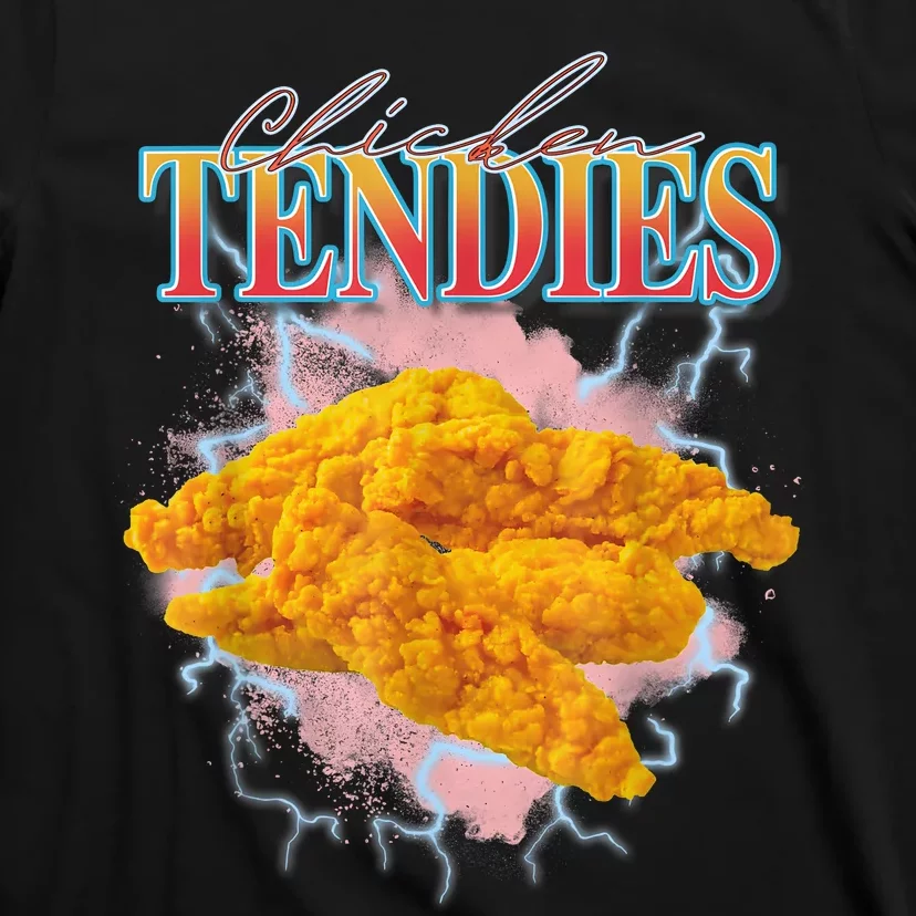 Chicken Tendies 90s Bootleg Style Foodie Funny Meme T-Shirt