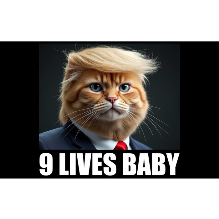 Cat Trump 9 Lives Baby Bumper Sticker