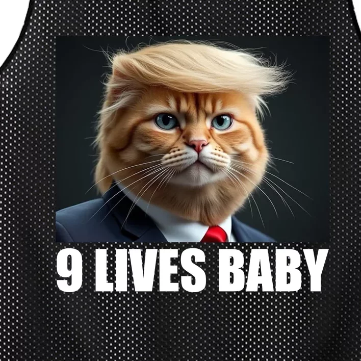 Cat Trump 9 Lives Baby Mesh Reversible Basketball Jersey Tank