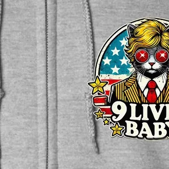 Cat Trump 9 Lives Baby Full Zip Hoodie