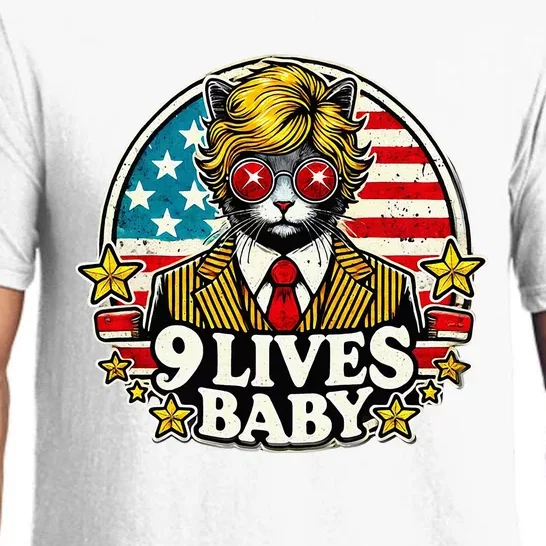 Cat Trump 9 Lives Baby Pajama Set