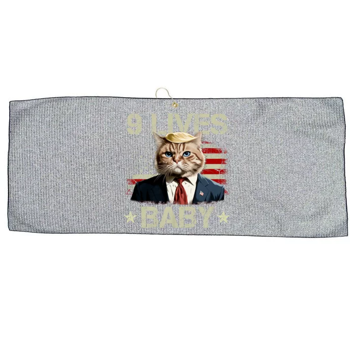 Cat Trump 9 Lives Baby Funny Trump Cat Large Microfiber Waffle Golf Towel