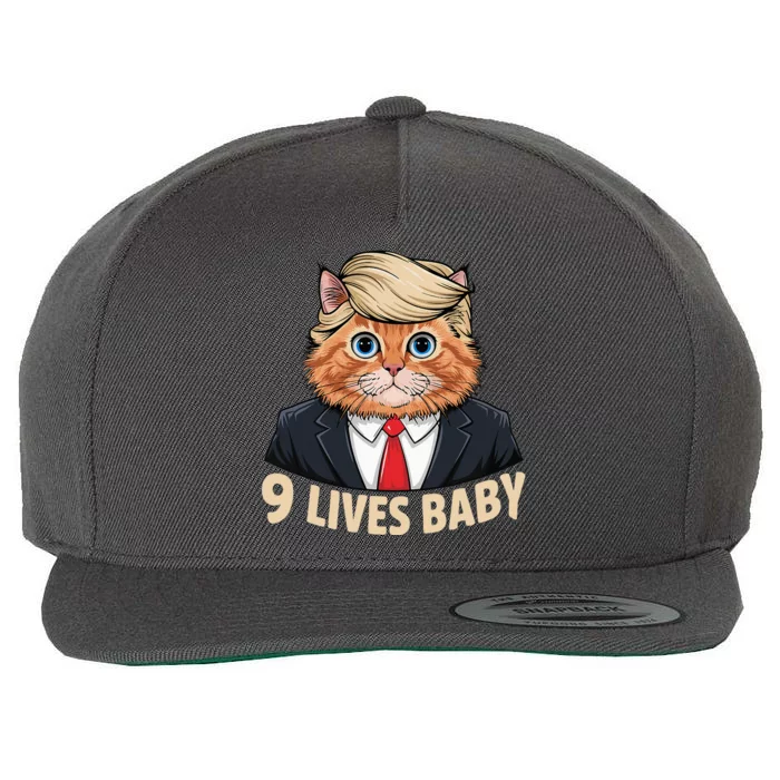 Cat Trump 9 Lives Baby Wool Snapback Cap