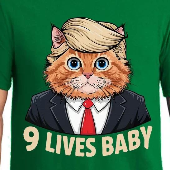 Cat Trump 9 Lives Baby Pajama Set