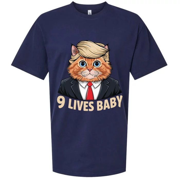 Cat Trump 9 Lives Baby Sueded Cloud Jersey T-Shirt