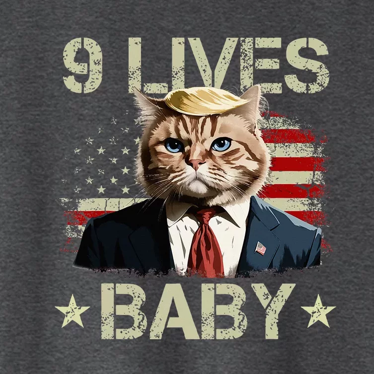 Cat Trump 9 Lives Baby Trump Cat 9 Lives Baby Women's Crop Top Tee