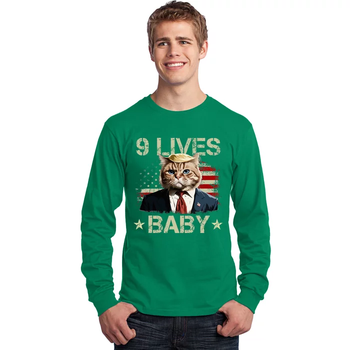 Cat Trump 9 Lives Baby Trump Cat 9 Lives Baby Long Sleeve Shirt