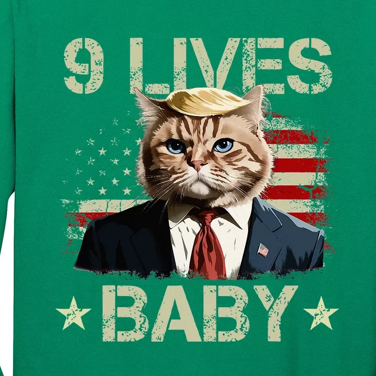 Cat Trump 9 Lives Baby Trump Cat 9 Lives Baby Long Sleeve Shirt