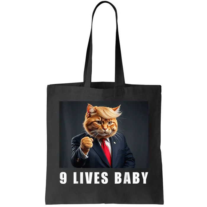 Cat Trump 9 Lives Baby Funny Trump Cat Lovers Tote Bag