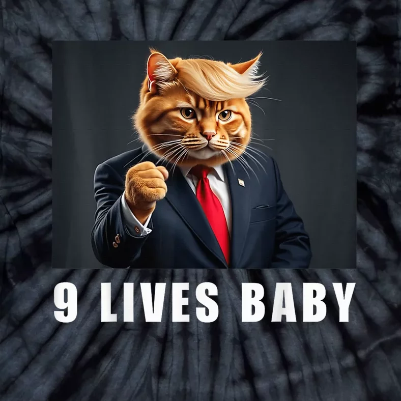 Cat Trump 9 Lives Baby Funny Trump Cat Lovers Tie-Dye T-Shirt