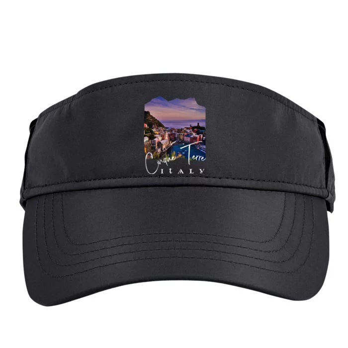 Cinque Terre At Night Cinque Terre Souvenir Adult Drive Performance Visor