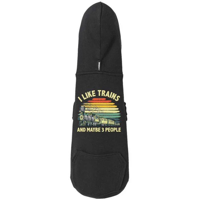 Cool Train Art For Train Collector Railroad Worker Doggie 3-End Fleece Hoodie