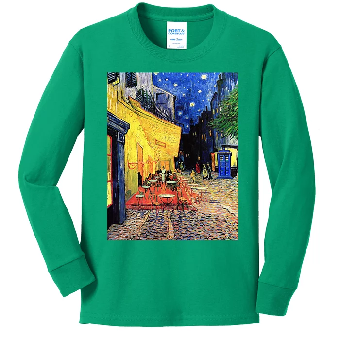 Cafe Terrace At Night Doctor Visit Kids Long Sleeve Shirt