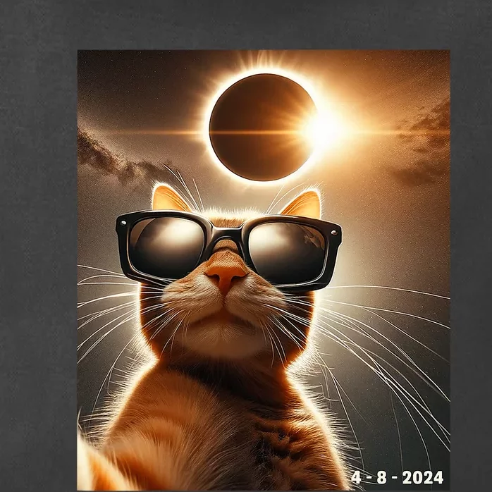 Cat Taking A Selfie With Solar 2024 Eclipse Wearing Glasses Zip Tote Bag