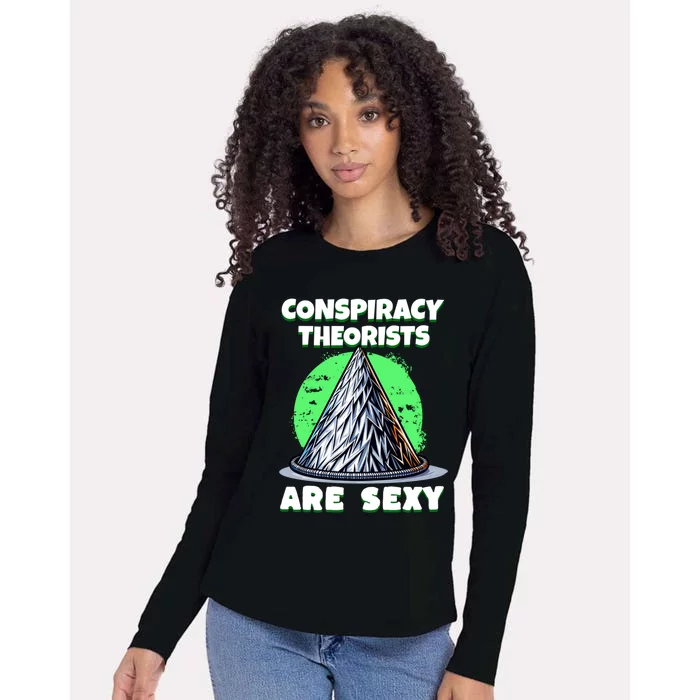 Conspiracy Theorists Are Sexy Tinfoil Hat Truth Seeking Gift Womens Cotton Relaxed Long Sleeve T-Shirt