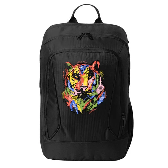 Colorful Tiger Animal Art City Backpack