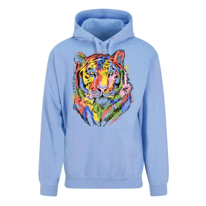 Colorful Tiger Animal Art Unisex Surf Hoodie